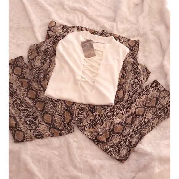 $⬇️ Snake Print Kurvy Fit Pants - Picture 7 of 8